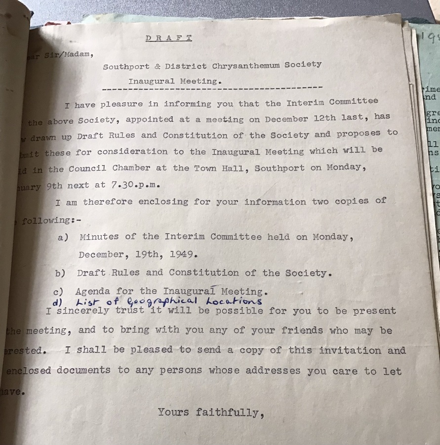 Draft inaugural meeting